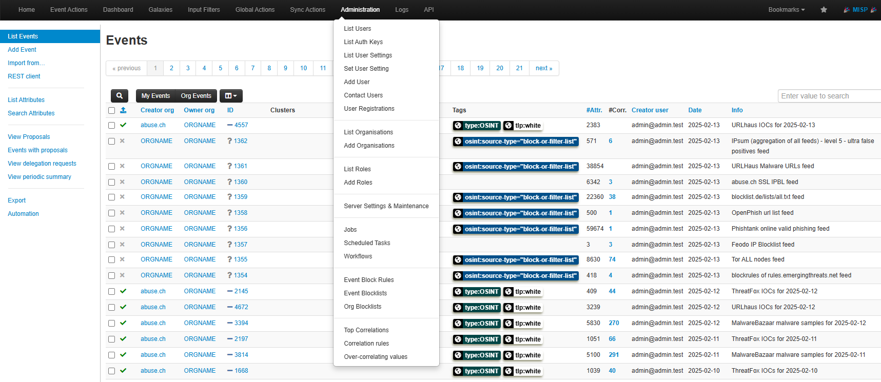 Update von MISP im 2.4 branch – Wazuh-Blog